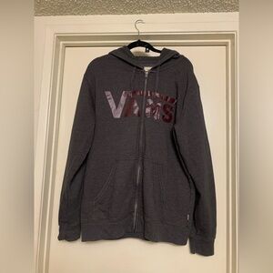 Vans - Grey Sweater Zip Up with Hoodie